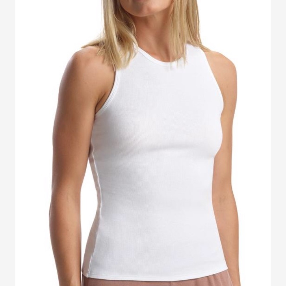 Commando Luxury Rib Tank White